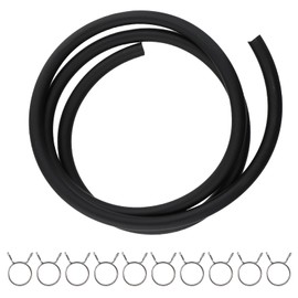 Sdhgerh 8mm Fuel Hose with 10 Clamps Set 1m Fuel Pipe Line Rubber Hose for Trucks Cars Tractors and Small Engines
