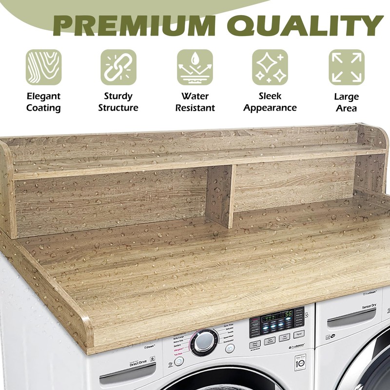 Royxen Laundry Countertop with Storage Universal Fit, Washer and Dryer