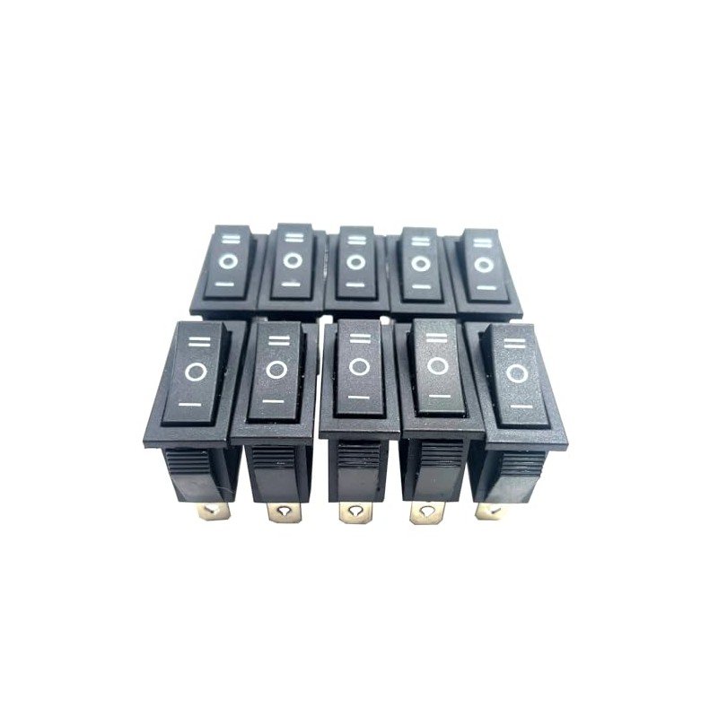 12 Pieces Rocker Switch 3 Pins 3 Position Latch On/Off/On