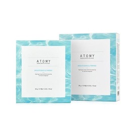 J&M Partners Atomy Marine Ampoule Gel Mask Pack Whitening Elasticity 10pcs x 1 / 애터미 마린앰플 겔 마스크팩 미백탄력 10개입 X 1개