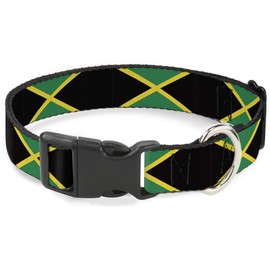 Buckle-Down Cat Collar Breakaway Jamaica Flags 8 to 12 Inches 0.5 Inch Wide