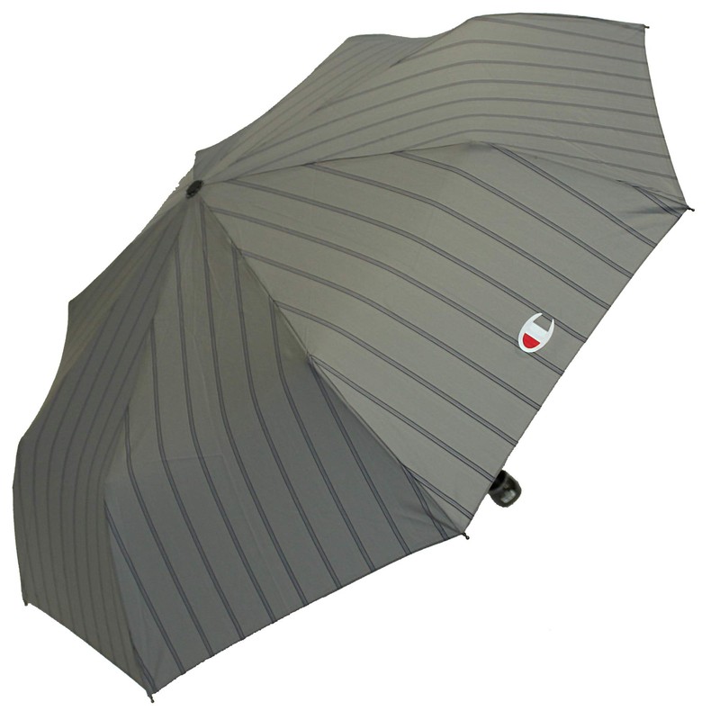 Champion CHM20MN58 Mini Folding Umbrella, Gray, Striped Pattern, 65cmX8R, Gentlemen,