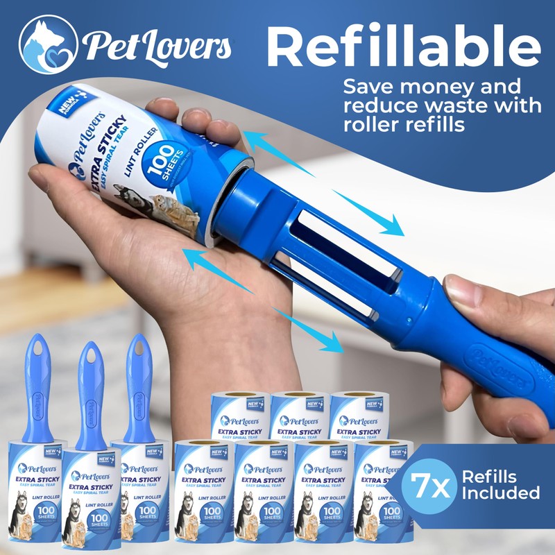 PetLovers PetLovers Extra Sticky Lint Roller Bulk Value Set 1,000