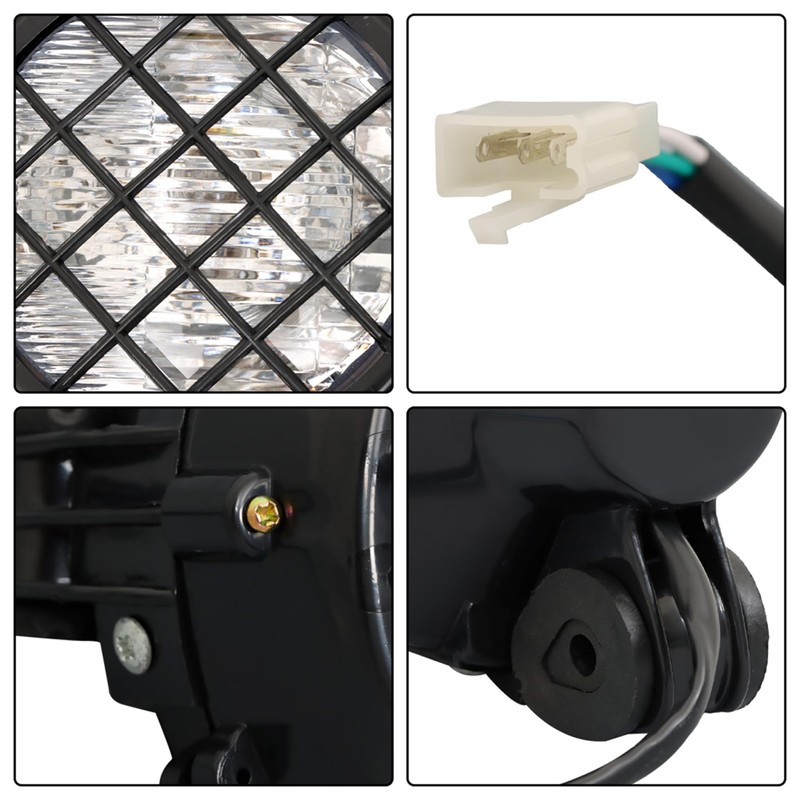 2PCS Grill Motorcycle Headlamp Replacement for Yamaha Banshee 350 YFZ350