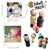 Camelize Wooden Figures Dolls, Pack of 50 Unfinished Wooden Family