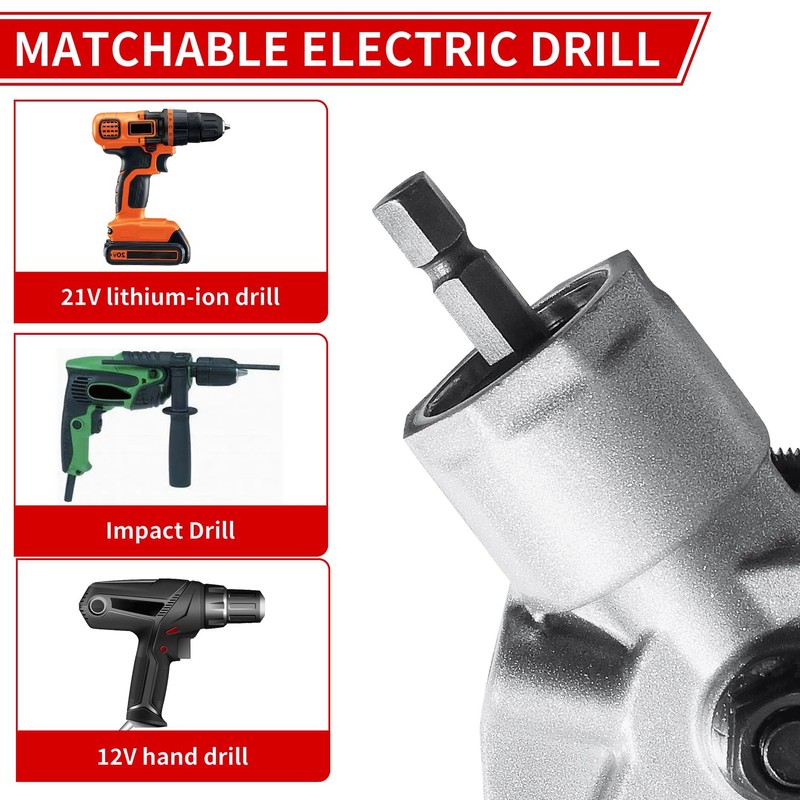 SauHandi Drill Cut Pro Metal Cutting Adapter-Electric Drill Plate Cutter,Upgraded