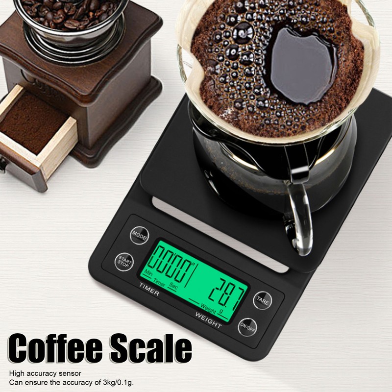 3kg/0.1g Multifunctional Electronic Scale LCD Digital Kitchen Coffee Scale with