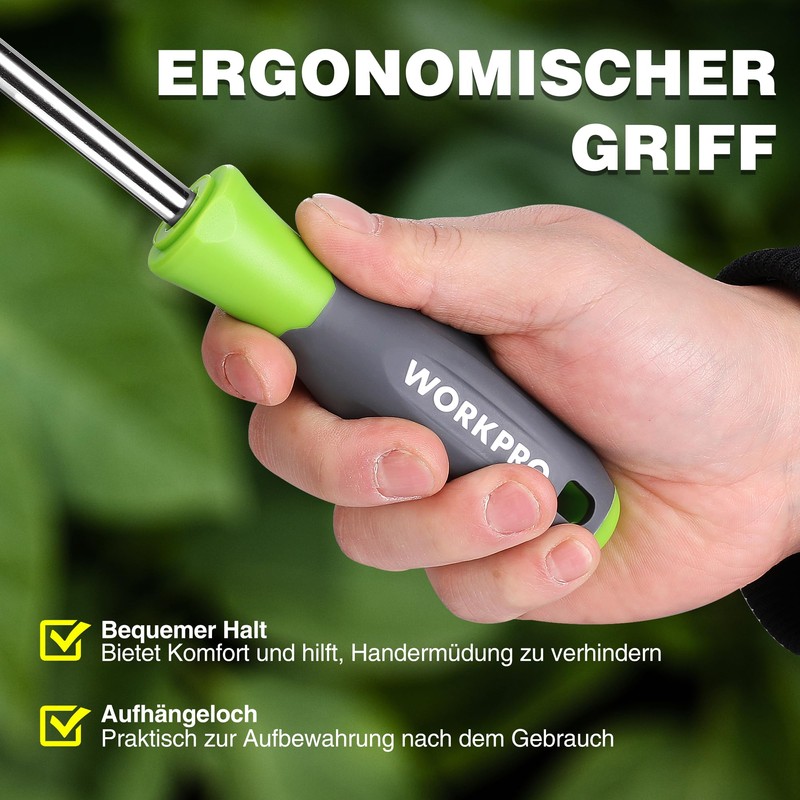 WORKPRO Weed Cutter 2-Piece with Handle, Weed Remover Tool Set