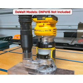 HuttonTOOLS Dust Extraction Hose Adapters for Dewalt Trim Routers (DCW600B & DWP611) - 1-7/8" Hose End