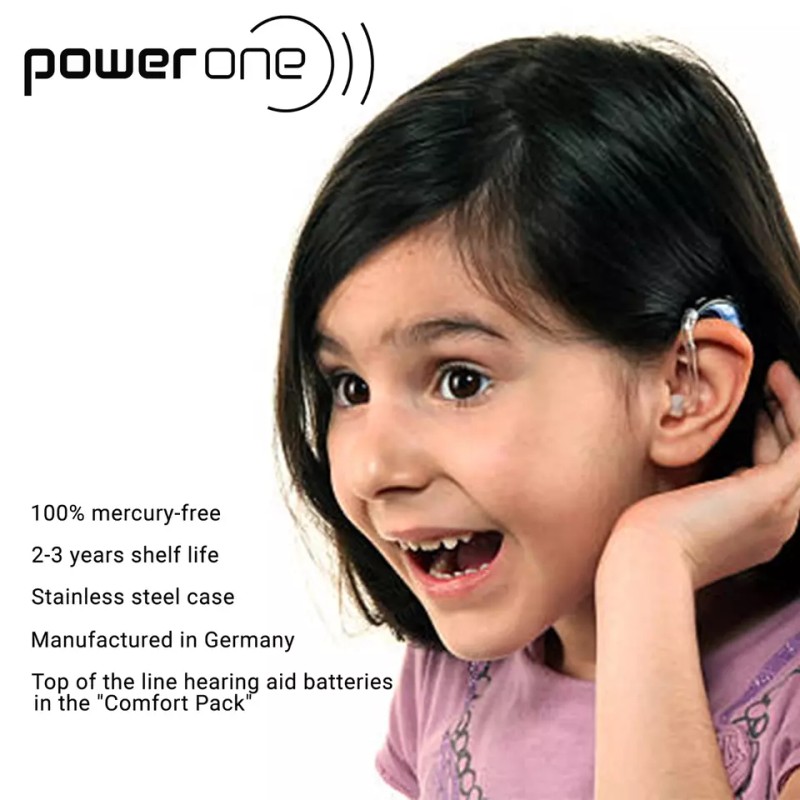 Power One PR48 P13 Hearing Aid Batteries - Mercury-Free, Size