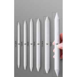 RGBMIX 6PCS Blending Stumps and Tortillon Sketch Drawing Tools, Paper Art Blenders for Student Artist Charcoal Sketch Drawing Tools Art Supplies