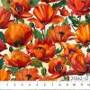 Northcott Charisma Poppies Cotton Quilt fabric Northcott 25562-12 Large Poppy