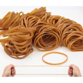 Elastic Bands 280Pcs Rubber Bands 100mm*5mm Heavy Duty Rubber Bands 450g Natural Strong Elastic Bands for Stationary Stretchable Bands for Home School Office Workshop Accessories(Dark Yellow）