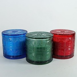 Set of 3 Festive Woods Holiday Candles Long Lasting Jar Candle