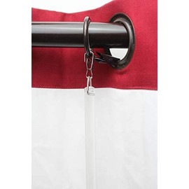 Fabrics and Drapes - 36 Inch - 2 Pack - Amazing Drapery Universal Flexible Clear Acrylic Grommet Baton Curtain Wands - with Your Choice of Ring Finish Oil Rubbed Bronze - Style #G30B