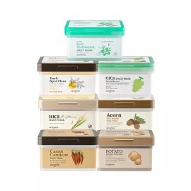 Skinfood [스킨푸드][택1] 5분퀵 데일리 마스크팩 30매 [급속쿨링 : 바질 티트리시닉] [Skinfood][Choose 1] 5-Minute Quick Daily Mask Pack 30 Sheets [Rapid Cooling: Basil Tea Tree Synergy]