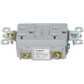 Legrand radiant 2097GRY 20 Amp GFCI Self Test Decorator Duplex Outlet, Gray (1 Count)