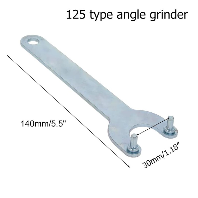 Utoolmart 5Pcs Angle Grinder Wrench, Iron Lock Nut 2 Prong