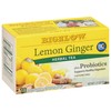 Bigelow Tea Lemon Ginger plus Probiotics Herbal Tea, Caffeine Free