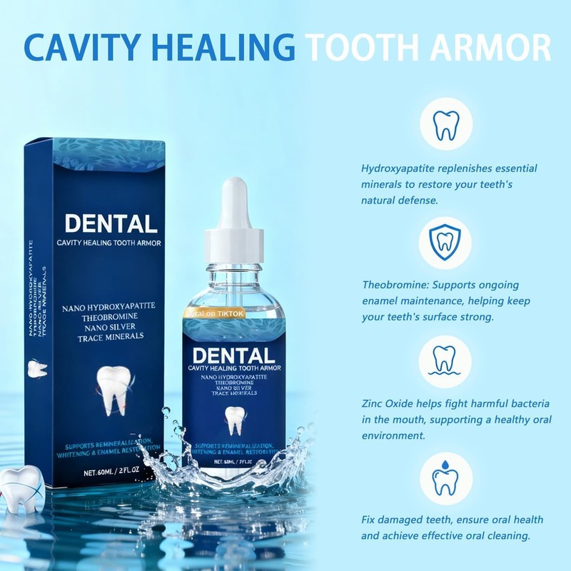Transparent Enamel Strengthening Formula Drops with hydroxylation, Daily Oral Care