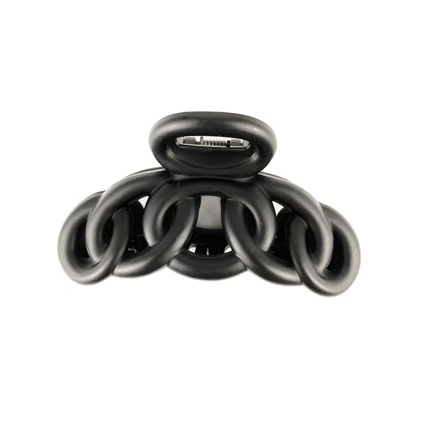 matte Blackhair clip plastic 3 3/8 inches long big barrette