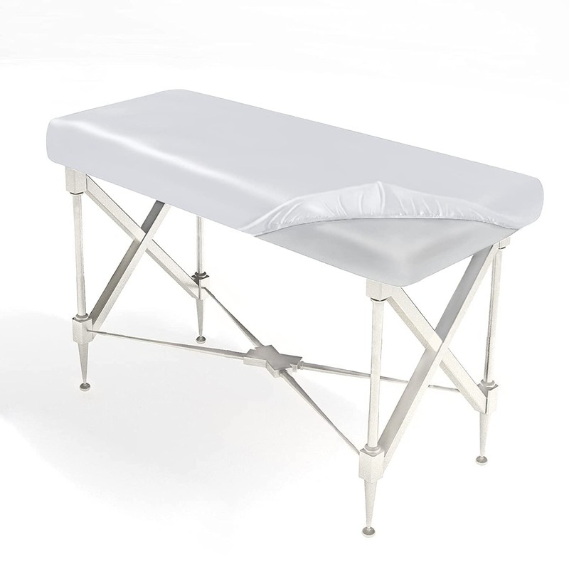 Massage Table Fitted Sheets White, Fitted Massage Table Protective Cover