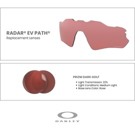 Oakley Original Radar EV Path OO9208 PRIZM Dark Golf Replacement Lenses For Men For Women + BUNDLE with Designer iWear Care Kit