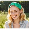 OCOUYVD Knotted Headbands for Women Emerald Mint Green Faux Leather