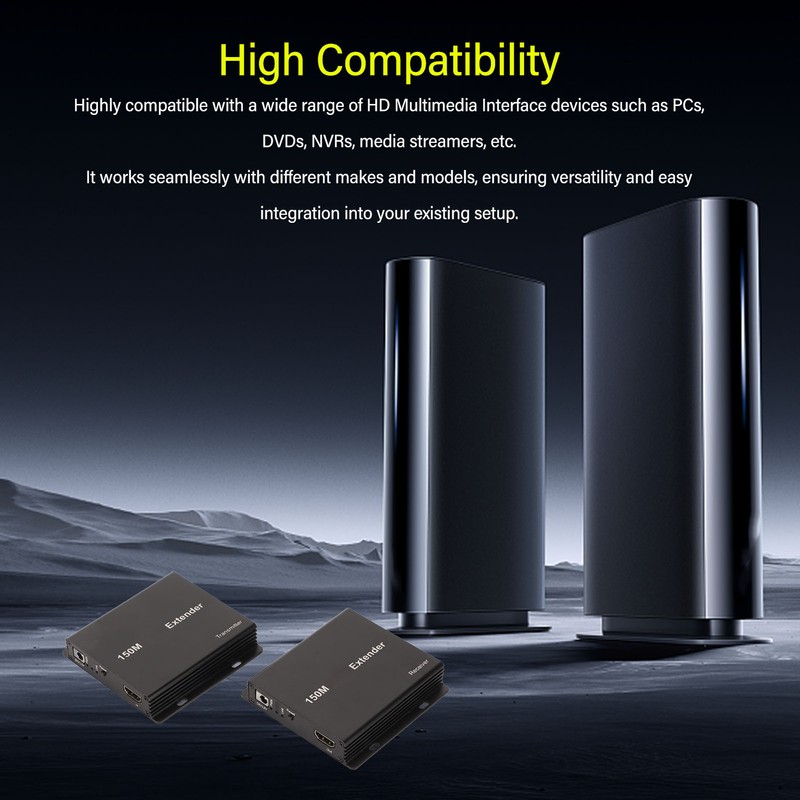 150M HD Multimedia Interface Extender 1080P 60Hz 148.5MHZ 1Gbps Support