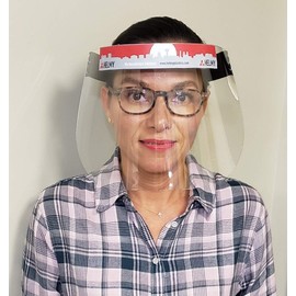 Face Shields - Set of 4 - Reusable Barrier Protection - 13" Width x 8" Height Optical Clear Made in USA