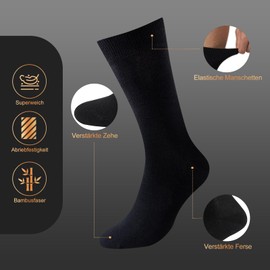 Niorasen Socks for Men and Women, 6 Pairs of Business Socks with Gift Box, Breathable Bamboo Socks, Stockings Men for Everyday and Leisure, Men's Gifts, multicoloured