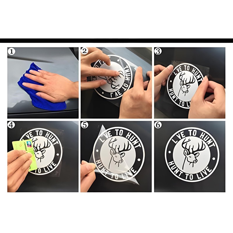 greestick Panda Sticker 15 x 14 cm Black