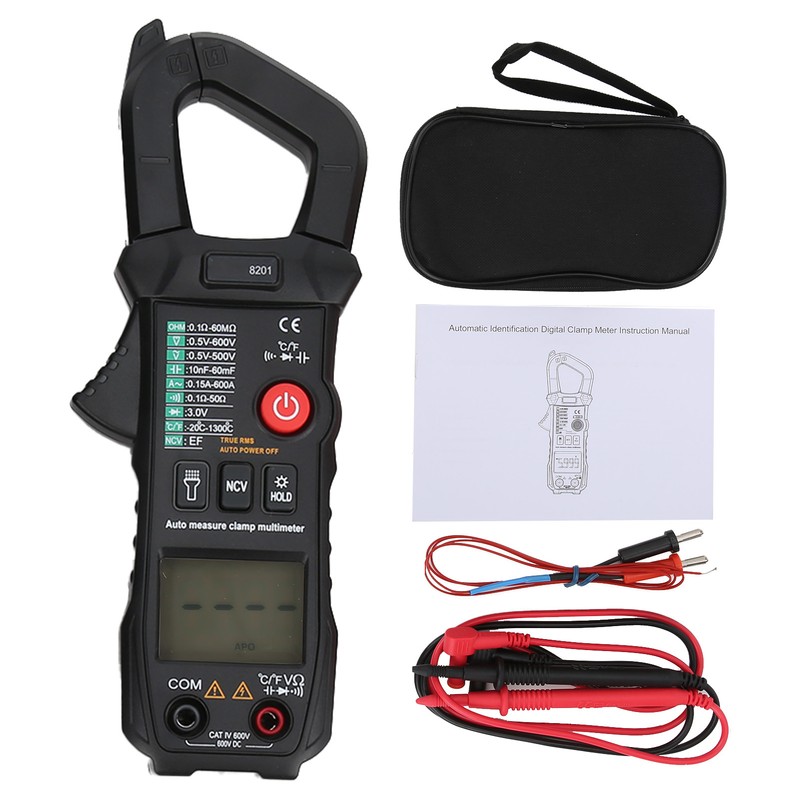 ET8201 600A 600V AC/DC Clamp Meter Intelligent Automatic Identification High