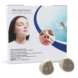 WoodyKnows WoodyKnows Ultra-Breathable Nasal Filters with 12 Pairs of Replacement Filters(Round, X-Large, 3 Pack)