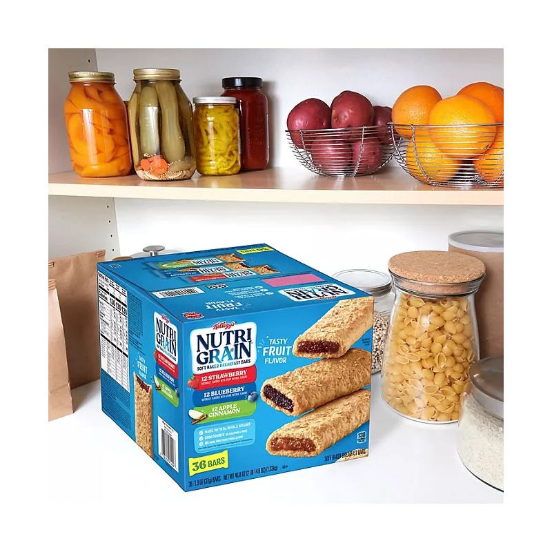Kellogg's Nutri-Grain Bars Variety Pack (1.3 oz. bar, 36 ct.)