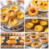 Suevut 400 Stück Aluminium Pasteis de Nata Tartelette Förmchen Set,7x2,5x4cm