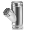 SOUJOY 6" to 4" Branch Y-Shape Ducting Connector, 45 Degree