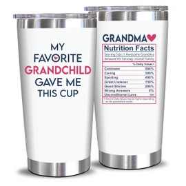 NewEleven Gifts For Grandma - Grandma Gifts From Granddaughter, Grandson - Birthday Gifts For Grandma, Nana, Gigi, Mimi, Grammy From Grandchildren, Grandchild - 20 Oz Tumbler
