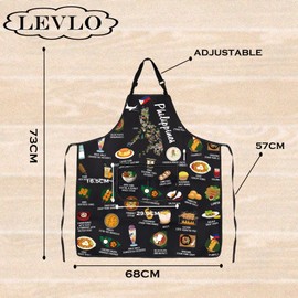 Philippines Country Map Asia Cuisine Lover Kitchen Apron Mom Dad BFF Filipino Food Cooking Travel Apron (Philippines)