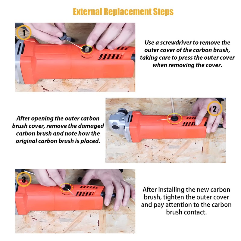 30Pcs 10 Sizes Electric Motor Carbon Brushes Replacement for Power