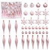 ZANZER 40 Pcs Christmas Baubles Ball Gold Glitter Christmas Ball