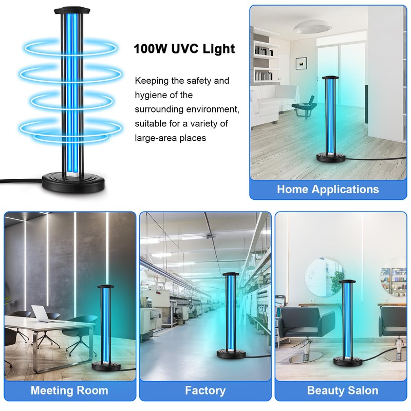 Qualirey 100W UV & Ozone Sanitizer with UV Light Glasses,