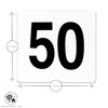 Argon Tableware 1-50 Table Number Cards - Plastic Double Sided