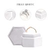 1 Piece Ring Box Wedding White Ring Box Wedding Hexagonal