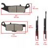 Caltric Front & Rear Brake Pads for Yamaha Grizzly 700