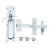 Infinity Decor Heavy Duty Black/Zinc Iron Suffolk Thumb Gate Latch