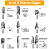 20Pcs Tungsten Carbide Carving Bits Double Cut Rotary Burr Set