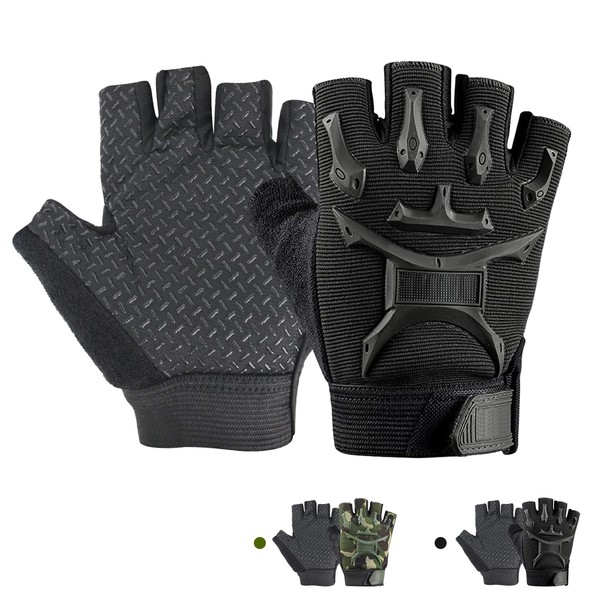 CubePlug Kids Half Finger Fingerless Cycling Gloves - Breathable, Non-Slip,