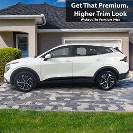 BOGAR TECH DESIGNS Lower Side Chrome Delete Overlay Compatible with Kia Sportage 2023-2025, Gloss Black