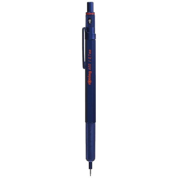Lotling 600 Iron Blue Mechanical Pencil, 0.7mm, 2119974 rOtring Mechanical Pencil, Premium Writing Tool, Stationery, Made in Germany, Drafting Pen, Professional Ballpoint Pen